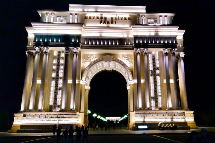 Baku from Highland Park-Baku-night-panoramic-tour-VLA Travel-city view night-panoramic- tour