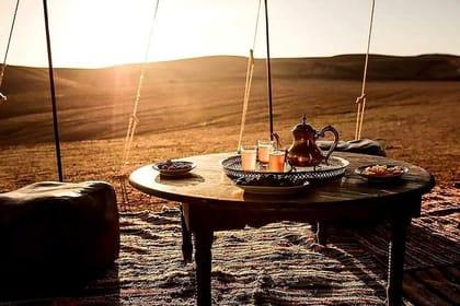 Marrakech: Agafay desert, Magical dinner & sunset and camel ride