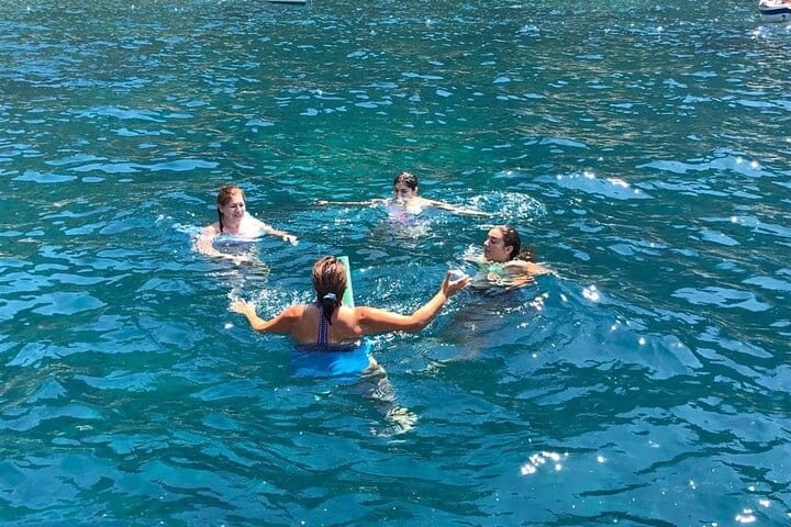 Clear blue water