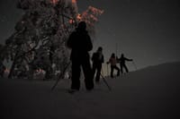 Snowshoeing Under the Auroras 3