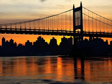 Sunset Skyline Cruise Near Statue of Liberty in New York