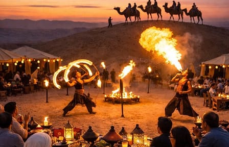 Agafay Desert Camel Ride, Dinner & Fire Show from Marrakech