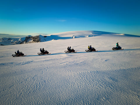 Snowmobile on Langjökull Glacier - Meet us in Husafell