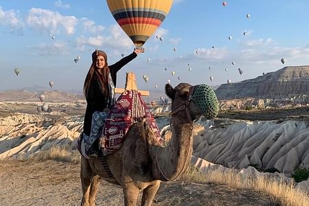 Sunrise Camel Ride Tour in Cappadocia with Hot Air Balloons