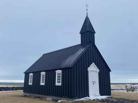 Black Churck called Buðarkirkja