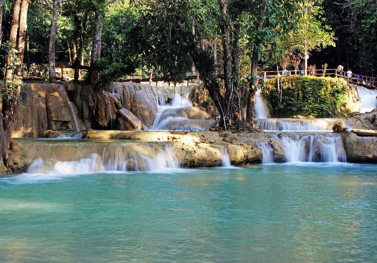 Mahout Elephant Riding & Tad Sae Waterfall Adventure in Laos