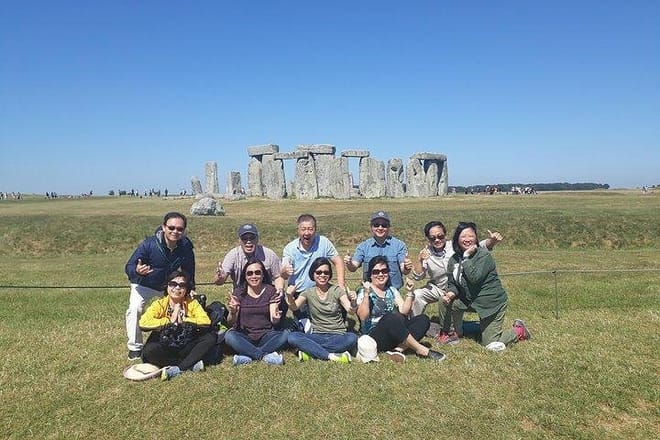 Our guest enjoying Stonehenge