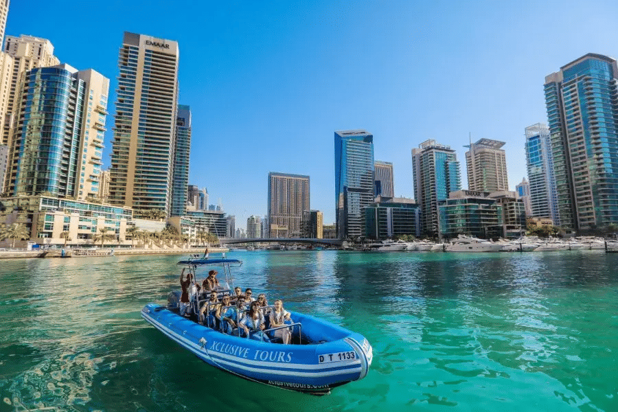 Dubai : Sea Adventures: Choice Between Dubai Marina Yacht Tour Or Speed Boat Thrills