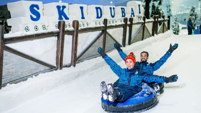 Ski Dubai Snow-Plus Pass & Marina Dhow Dinner Cruise with Private Transfers