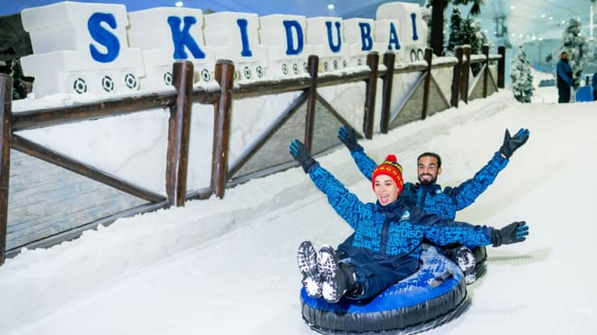 Ski Dubai Snow-Plus Pass & Marina Dhow Dinner Cruise with Private Transfers