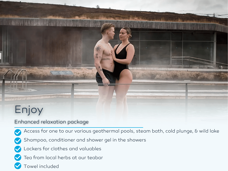 Enjoy - Enhanced relaxation package at Vök Baths - Towel included — Vök Baths