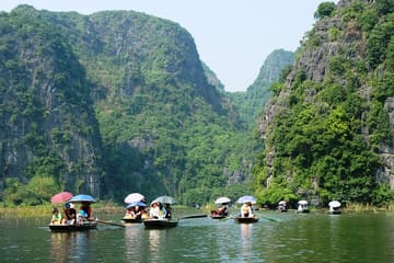 Full Day Bike and Bus Tour from Hanoi to Hoa Lu and Tam Coc