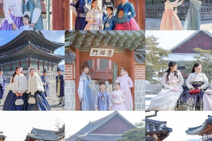 Korea hanbok private photoshoot in gyeongbokgung palace (family/group)