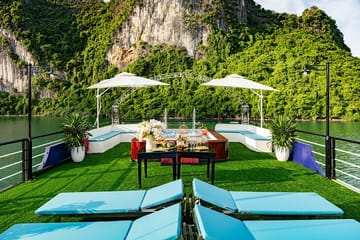 Halong Bay Luxury Day Cruise with Buffet Lunch & Sunset Party