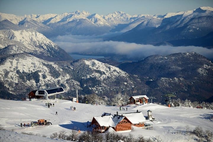 Chapelco Hill during winter time