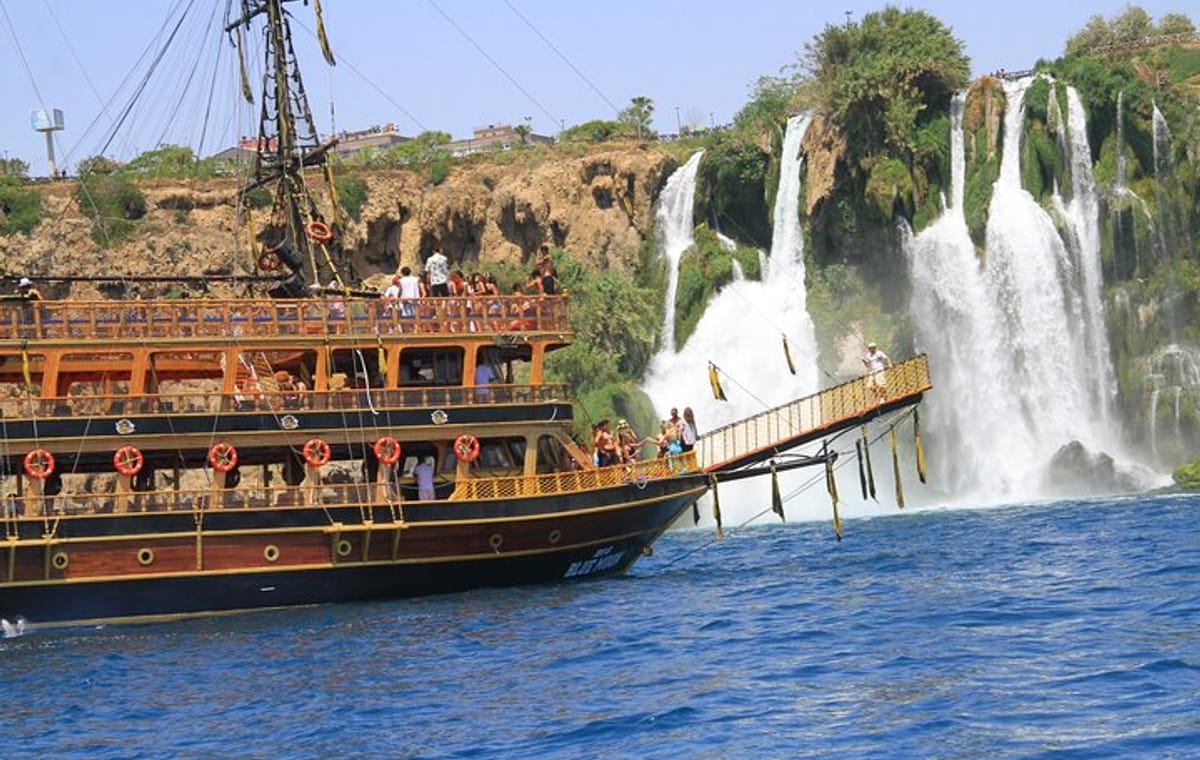 Antalya Pirate Boat Tour with Foam Party Soft Drinks & Transfer