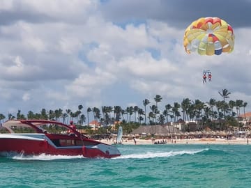 Parasailing Adventure Over Punta Cana's Coastline
