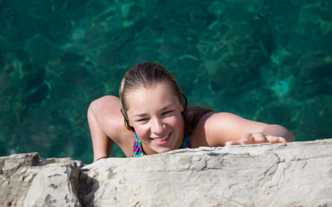 Deep Water Soloing and Cliff Jumping Adventure Split photo 6