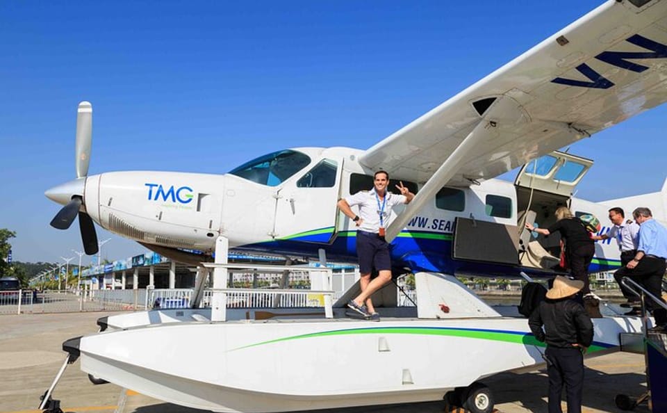 Private Seaplane Charter Flight Over Halong Bay, Vietnam