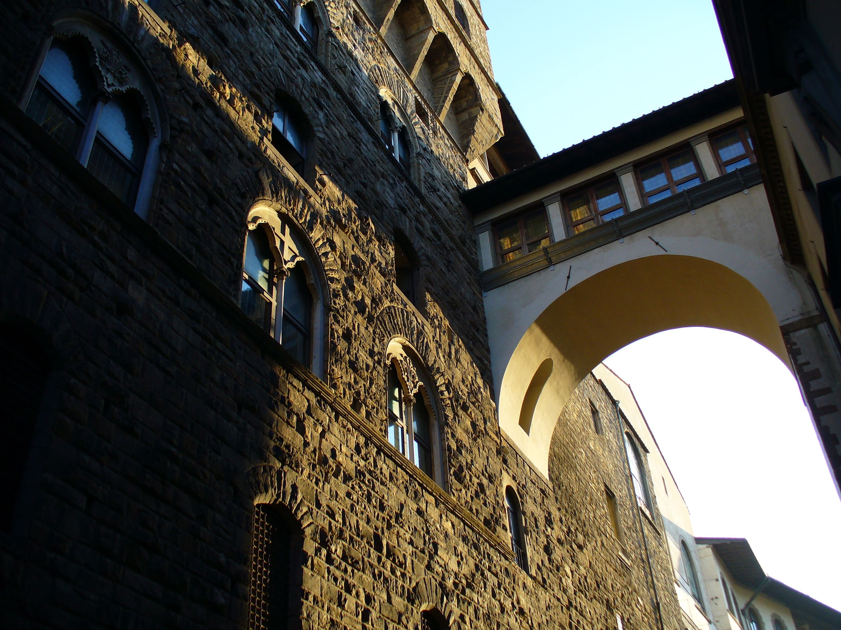 View of the Vasari corridor that starts its route from Palazzo Vecchio