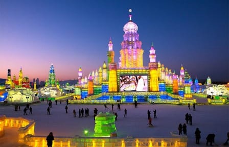 Harbin city tour with ropeway ride and ice swimming show