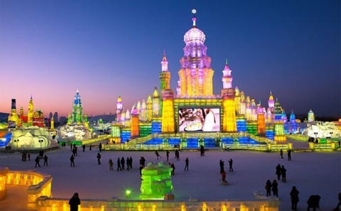 Harbin city tour with ropeway ride and ice swimming show