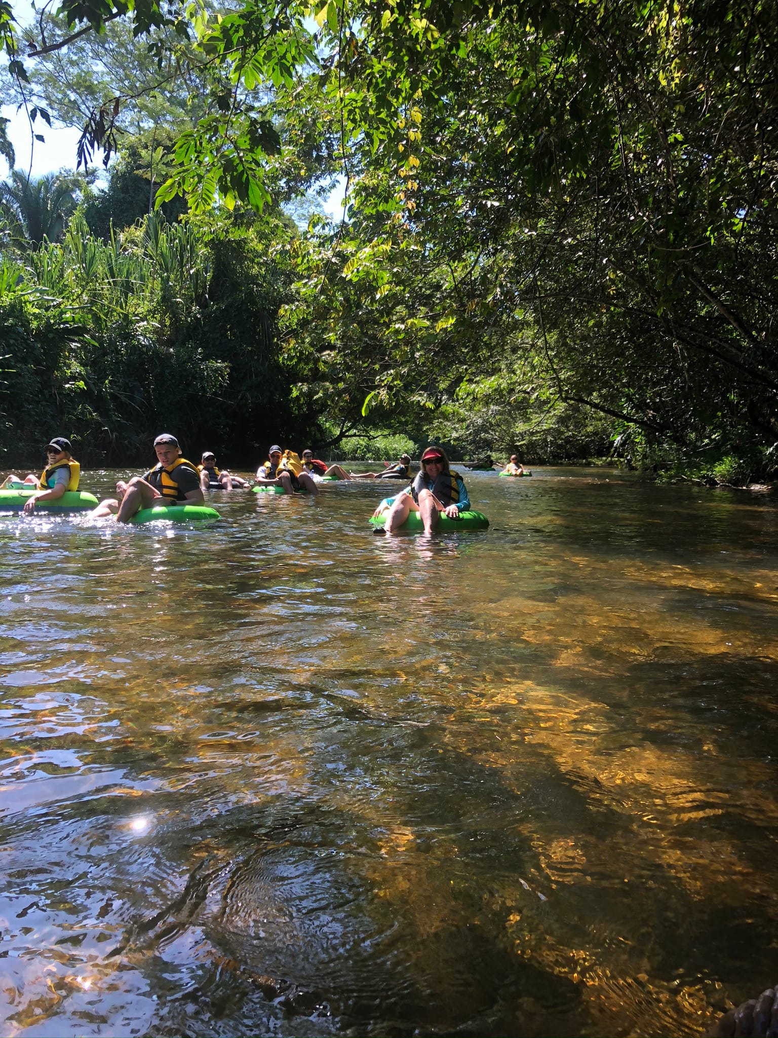 River tubing inside the Jaguar Preserve