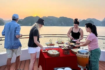 Cat Ba: Spectacular Lan Ha Bay Sunset on D’Charme Luxury Cruise