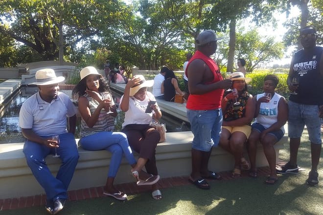 Cooling off at a winery in Paarl