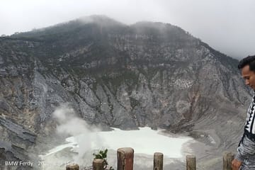 Volcano and Domas Crater of Hot Stony-bubble from Jakarta Lunch
