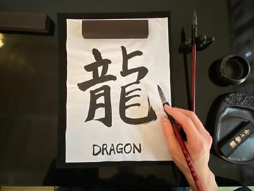 Kyoto Authentic Japanese Calligraphy in a Traditional Studio