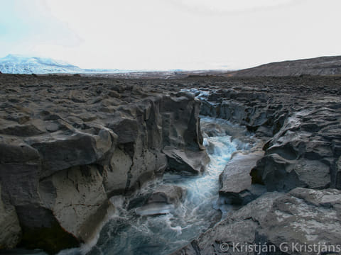Iceland in a nutshell, Borgarfjordur, Husafell, Lava waterfall, glacier., photo 4