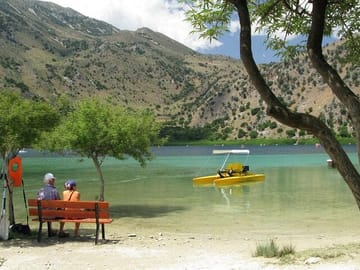 Pedal Boat Tour at Lake Kournas with Rethymno Transfer