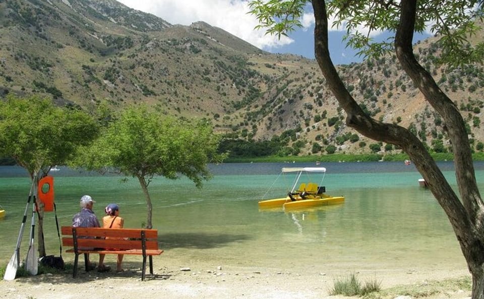 Pedal Boat Tour at Lake Kournas with Rethymno Transfer
