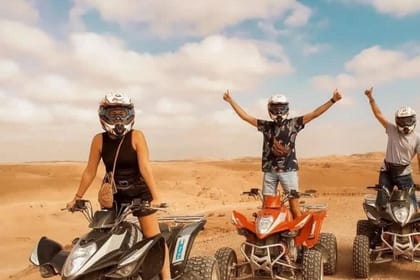 Marrakech: Agafay Desert Quad Biking, Camel Ride & Dinner Show