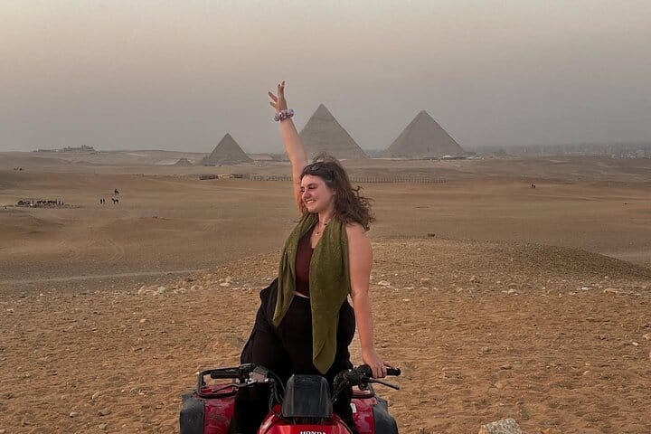 Quad Bike Trip At Desert of Giza Pyramids With Transfers and Drinks