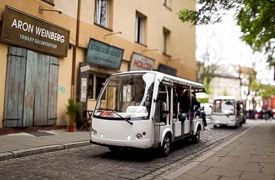 Krakow: Kazimierz Quarter and former Jewish Ghetto Sightseeing by Electric Golf Cart