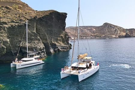 Santorini Catamaran Cruise: Swim, BBQ Lunch & Stunning Caldera Views