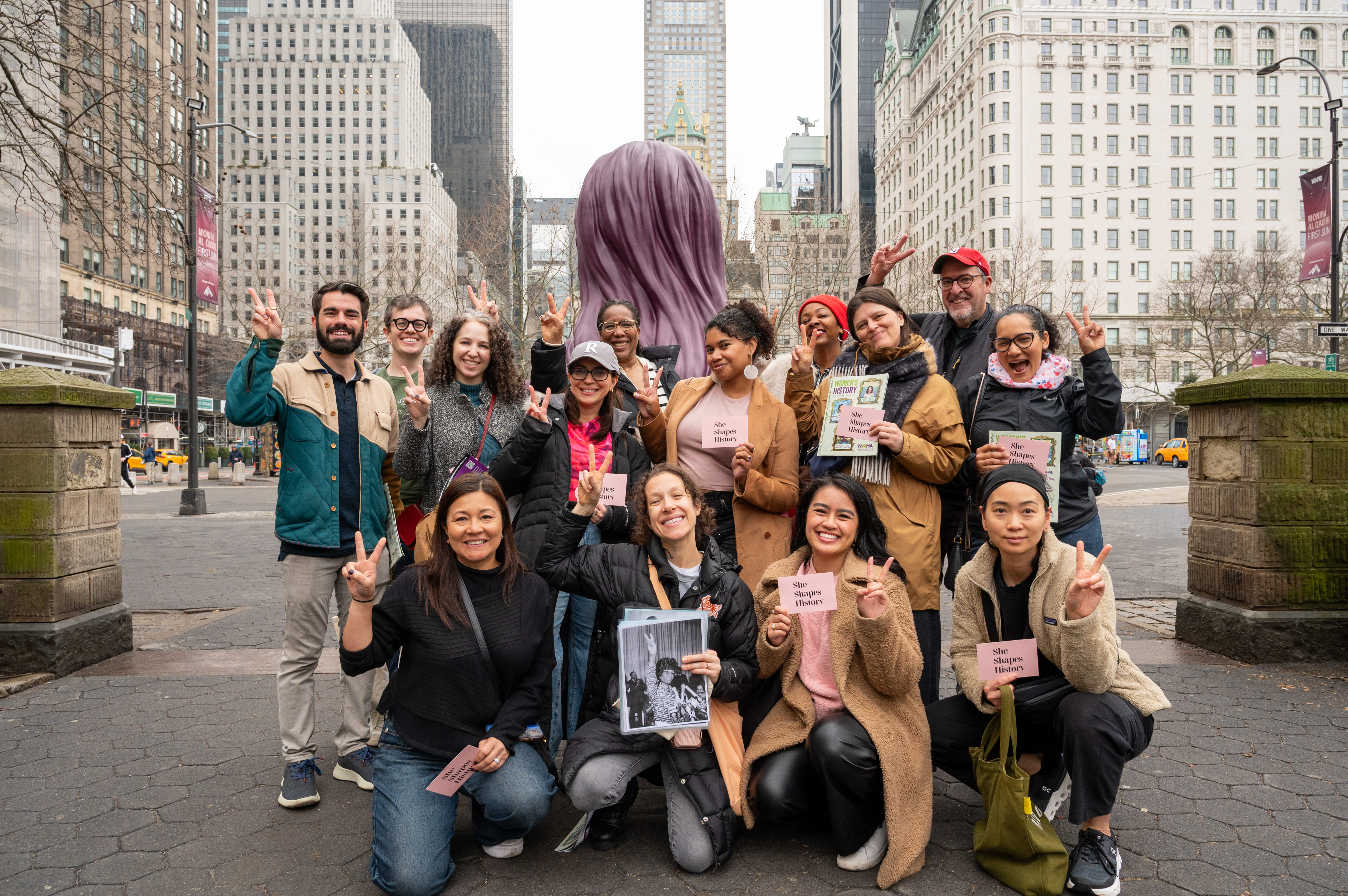 A group at the end of our female history walking tour in NYC.
