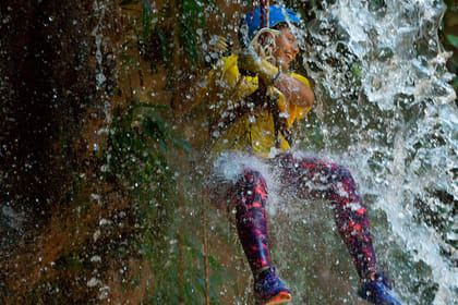 Rappelling Tour at Talliquihui Waterfall in Tarapoto, Peru