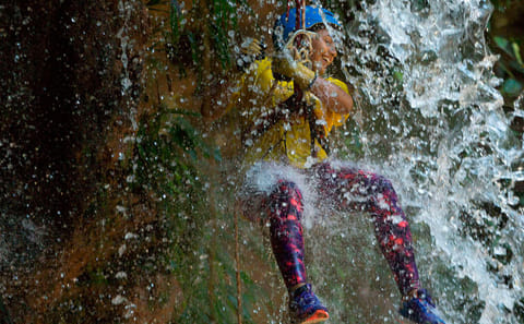 Rappelling Tour at Talliquihui Waterfall in Tarapoto, Peru