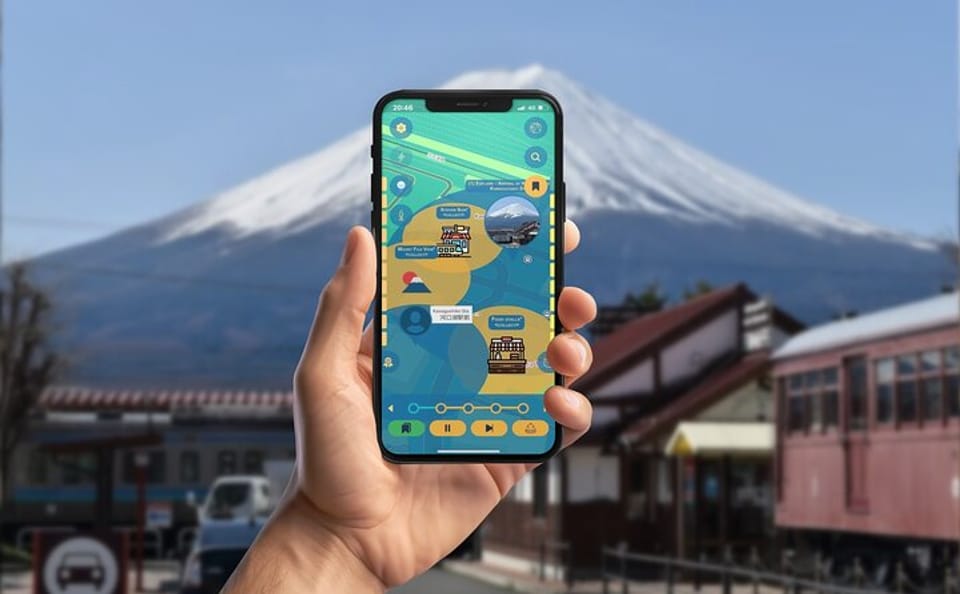 Kawaguchiko GPS Walking Tour in Narusawa, Japan