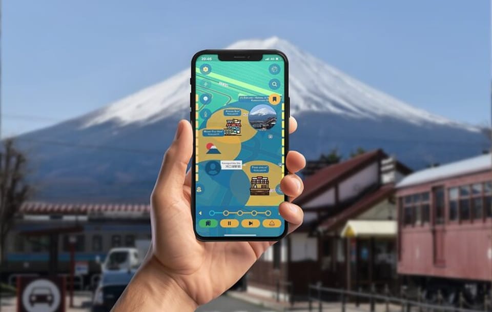 Kawaguchiko GPS Walking Tour in Narusawa, Japan
