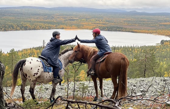 Small group horseback riding to Soutaja fell 2h