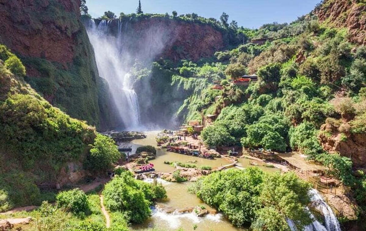 Small group Ouzoud Waterfall Guided Tour Boat Ride from Marrakech