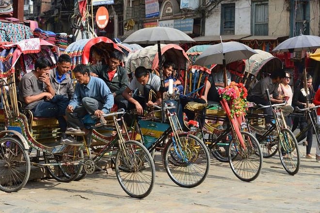 Exploring Kathmandu by Rickshaw