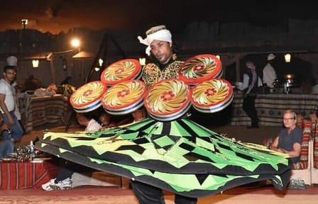 Desert Safari Dubai Live Shows Camel Ride Dinner with Quad Bikes