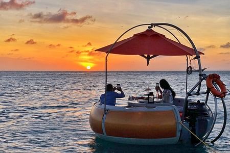 Private Floating Dinner on Donut Island in Aruba’s Caribbean Sea