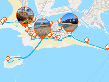 Full circuit: A historical loop on the ramparts facing the sea.