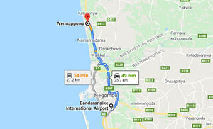 Colombo Airport (CMB) to Wennappuwa City Private Transfer